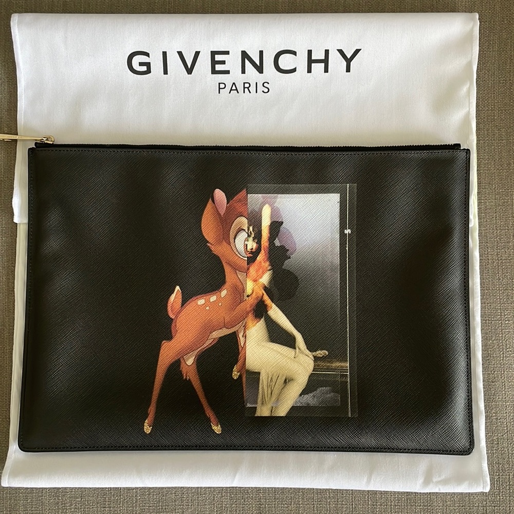 Givenchy x Disney Bambi Print Zippy Clutch